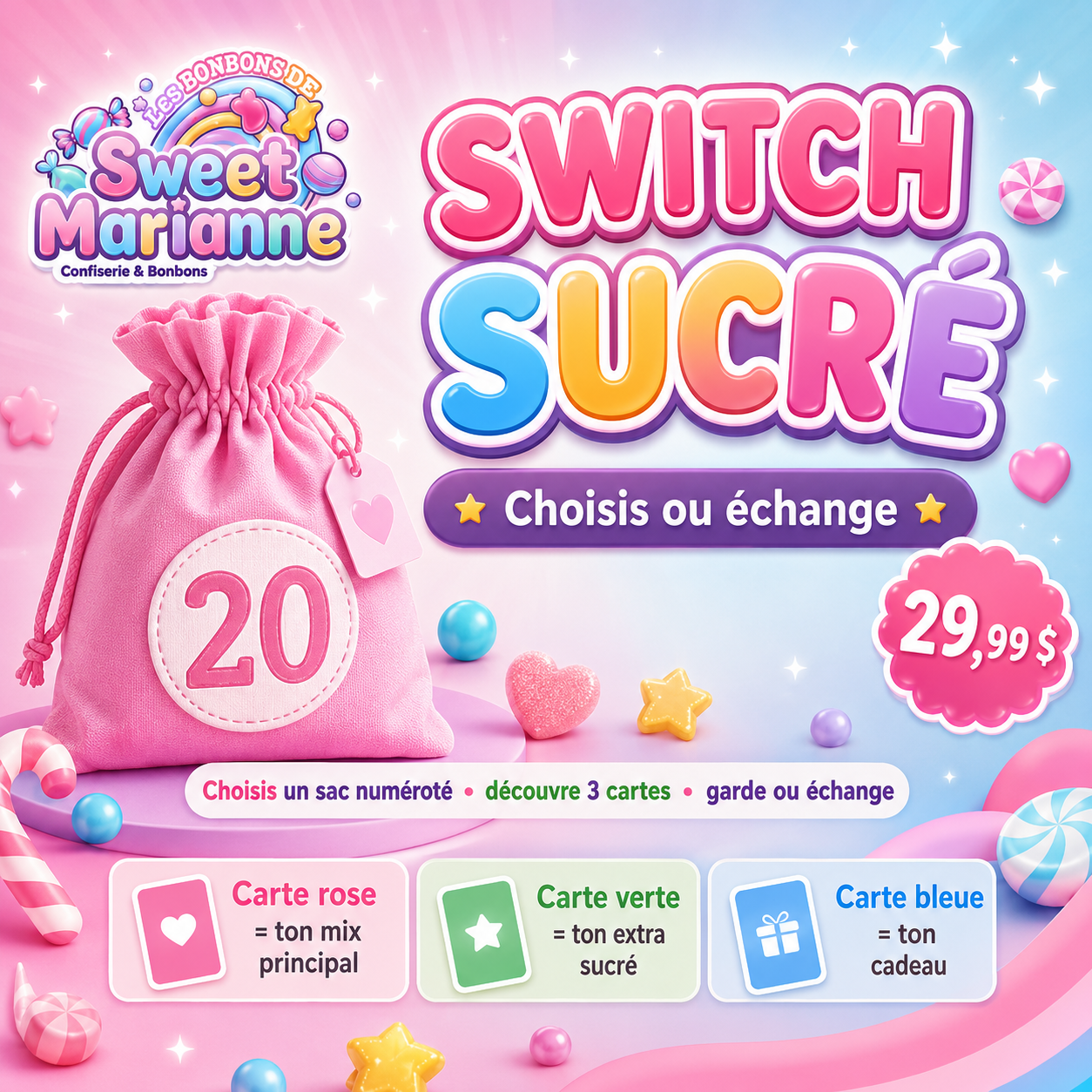 Switch sucré : Choisis ou échange 🍬