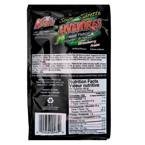 Koala Livewires Sour Tongue Painters Strawberry 100 g